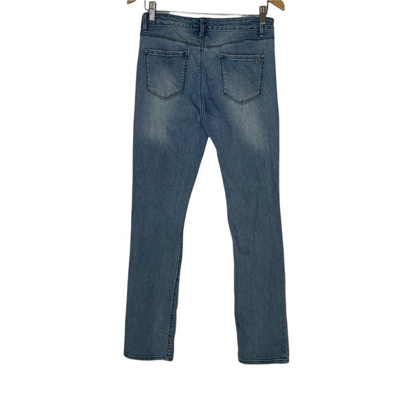 KARDASHIAN PREMIUM DENIM KIM CURVY STRAIGHT LEG RIPPED DISTRESSED JEANS SIZE 8 - Picture 7 of 11